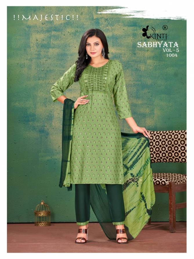 Kinti Sabhyata Vol 5 Embroidery Readymade Suits Catalog
